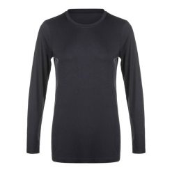 Damska koszulka termoaktywna z długim rękawem Athlecia Julee. Czarne bluzki damskie Endurance, bez wzorów, sportowe, bez kołnierzyka, bez ramiączek. Za 139.00 zł.