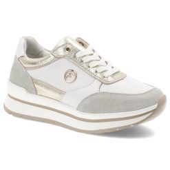 Białe Sneakersy Filippo Modne Obuwie Damskie. Białe obuwie sportowe damskie Filippo, na wiosnę, z materiału, bez zapięcia. Za 209.00 zł.