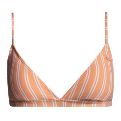 Góra od stroju kąpielowego ROXY Into The Sun Fix Tikitri. Brązowe bikini Roxy, bez wzorów. Za 69.99 zł.