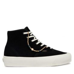 Tenisówki Vans. Czarne trampki damskie Vans, bez wzorów, bez zapięcia. Za 429.99 zł.