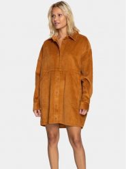 Billabong Sukienka codzienna Winter Waves EBJWD00129 Brązowy Regular Fit. Brązowe sukienki damskie Billabong, bez wzorów, z bawełny, bez ramiączek. Za 329.99 zł.