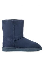ISLAND BOOT Kozaki zimowe w kolorze granatowym rozmiar: 38. Niebieskie kozaki damskie Island Boot, na zimę, z materiału, z okrągłym noskiem, bez obcasa, bez zapięcia. Za 131.43 zł.