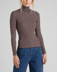 DAMSKI SWETER LEE LS STRIPED RIB TEE BURNT OCRA L40SYLOM 112108741. Swetry klasyczne damskie Lee, l, bez kołnierzyka. Za 129.99 zł.