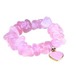 SAMBA Bransoletka kwarc różowy serce. Czerwone bransoletki damskie Braccatta, metalowe. Za 298.00 zł.