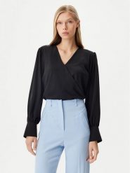 Rinascimento Bluzka CFC0122866003 Czarny Regular Fit. Czarne bluzki damskie Rinascimento, l, bez wzorów, z syntetyku, bez kołnierzyka, bez ramiączek. Za 179.99 zł.