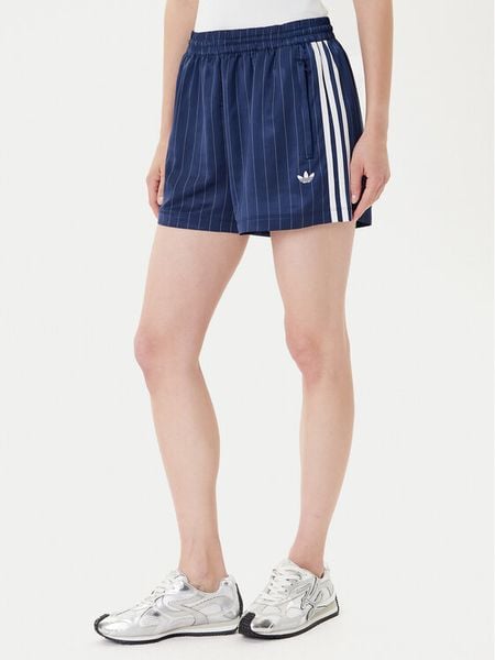 Adidas Szorty sportowe Pin-stripe Satin KD2285 Granatowy Loose Fit. Niebieskie spodenki sportowe damskie Adidas, xs, bez wzorów, z syntetyku. Za 129.99 zł.