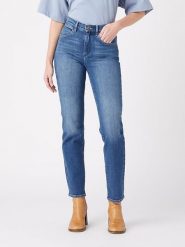 Wrangler Dżinsy - Regular fit - w kolorze niebieskim rozmiar: W33/L34. Niebieskie jeansy damskie Wrangler, z podwyższonym stanem. Za 162.49 zł.