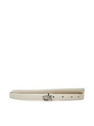 Calvin Klein Pasek Damski Ck Buckle Skinny Belt 1.5 K60K612932 Biały. Białe paski damskie Calvin Klein, bez wzorów, ze skóry. Za 129.99 zł.