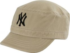 Czapka NY militarna, piaskowa beżowa, unisex, 100% bawełna. Brązowe czapki damskie New Era, na jesień, bez wzorów, z bawełny. Za 178.99 zł.