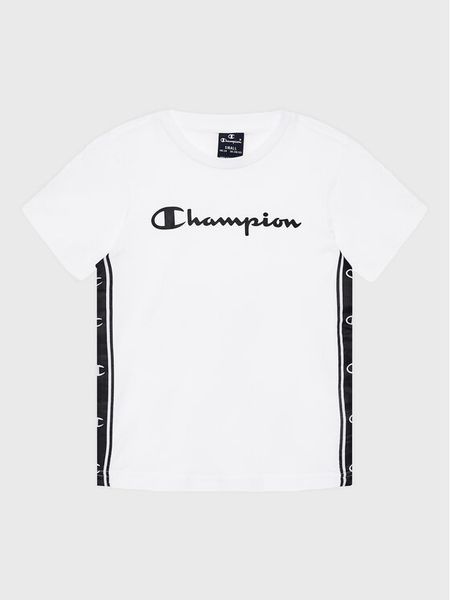 Champion T-Shirt 306329 Biały Regular Fit. Białe t-shirty i koszulki chłopięce Champion, bez wzorów, z bawełny, bez kołnierzyka, bez ramiączek. Za 79.99 zł.
