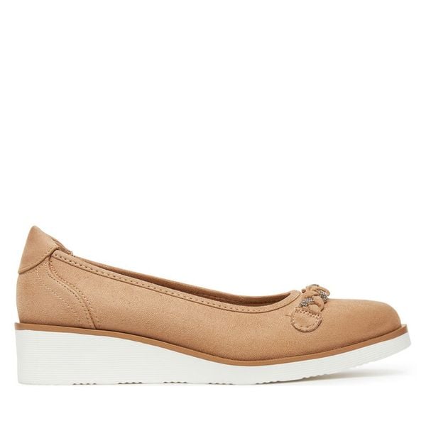 Baleriny Clara Barson. Brązowe balerinki damskie Clara Barson, bez wzorów. Za 119.99 zł.