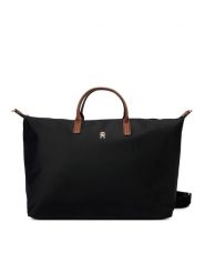 Tommy Hilfiger Torebka Pepette Weekender AW0AW18425 Czarny. Czarne shopper bag Tommy Hilfiger, bez wzorów, z materiału, bez dodatków. Za 569.99 zł.