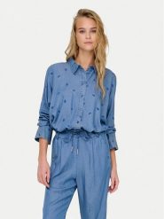 ONLY Koszula New Grace 15337926 Niebieski Loose Fit. Niebieskie koszule damskie Only, m, bez wzorów, z lyocellu, bez kołnierzyka, bez ramiączek. Za 179.99 zł.