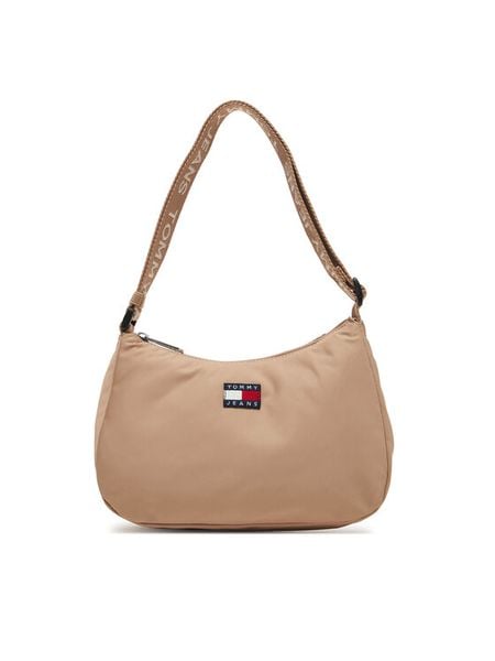Tommy Jeans Torebka Tjw Ess Daily Shoulder Bag AW0AW17888 Beżowy. Brązowe torebki klasyczne damskie Tommy Jeans, z jeansu, bez dodatków. Za 149.99 zł.