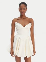 Bardot Sukienka koktajlowa Avella 60137DB Écru Slim Fit. Sukienki damskie Bardot, bez wzorów, z syntetyku, wizytowe, bez ramiączek. Za 729.99 zł.