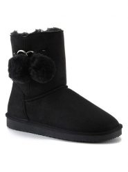 ISLAND BOOT Botki zimowe "Sherbrooke" w kolorze czarnym rozmiar: 40. Czarne botki damskie Island Boot, na zimę, z materiału, bez obcasa, bez zapięcia. Za 165.99 zł.