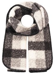 Zwillingsherz Szal "Karo & Teddy" w kolorze kremowo-czarnym rozmiar: onesize. Brązowe szaliki damskie Zwillingsherz, bez wzorów, z materiału. Za 135.81 zł.