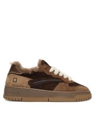 D.A.T.E. Sneakersy Torneo Pure Fur Mono W431-TPF-MN Brązowy. Brązowe obuwie sportowe damskie D.A.T.E., ze skóry, bez zapięcia. Za 1,029.00 zł.