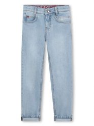 HUGO Jeansy G00374 S Niebieski Regular Fit. Niebieskie jeansy chłopięce Hugo, z bawełny. Za 199.99 zł.
