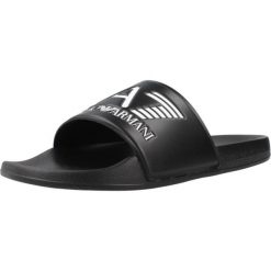 Sandały EA7 SCARPE BEACHWEAR Czarny. Czarne sandały damskie EA7, bez wzorów, z syntetyku, bez obcasa, bez zapięcia. Za 196.99 zł.