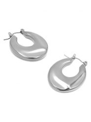 MOODE Kolczyki-kreole "Isaline" rozmiar: onesize. Szare kolczyki damskie MOODE, ze stali. Za 100.99 zł.