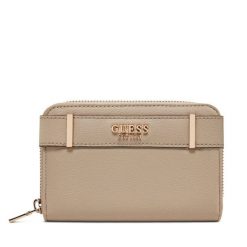 Portfel Guess. Brązowe portfele damskie Guess, z aplikacjami. Za 169.99 zł.