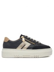 Rieker Sneakersy M1912-00 Czarny. Czarne obuwie sportowe damskie Rieker, ze skóry, bez zapięcia. Za 349.99 zł.