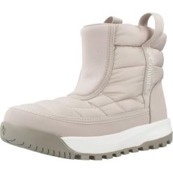 Buty COLUMBIA YOUTH SNOWTROT MID Beżowy. Brązowe obuwie trekkingowe damskie Columbia, z materiału, bez zapięcia. Za 253.99 zł.