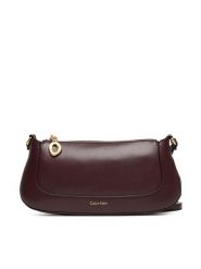 Calvin Klein Torebka Hardware Zip Crossbody LV04F1046G Bordowy. Czerwone listonoszki damskie Calvin Klein, bez wzorów, ze skóry, bez dodatków. Za 329.99 zł.