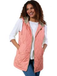 WITT WEIDEN Kamizelka pikowana w kolorze koralowym rozmiar: 42. Czerwone kamizelki damskie WITT WEIDEN, bez wzorów, bez kaptura. Za 82.99 zł.
