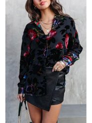 Milan Kiss Koszula w kolorze czarno-różowym ze wzorem rozmiar: XL. Czarne koszule damskie Milan Kiss, xl, bez wzorów, bez kołnierzyka, bez ramiączek. Za 140.20 zł.