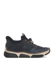 Rieker Sneakersy 45963-14 Granatowy. Niebieskie obuwie sportowe damskie Rieker, z materiału, bez zapięcia. Za 389.99 zł.