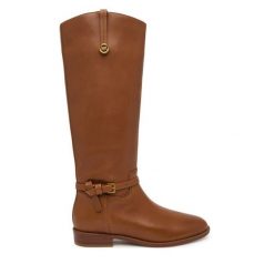 Oficerki MICHAEL Michael Kors. Brązowe kozaki damskie MICHAEL Michael Kors, bez obcasa, na płaskiej podeszwie, bez zapięcia. Za 1,469.00 zł.
