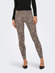 ONLY Legginsy w kolorze jasnobrązowo-czarnym rozmiar: XS. Brązowe legginsy damskie Only, xs, bez wzorów, z bawełny. Za 43.88 zł.