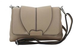 Listonoszka skórzana BARBERINI'S beżowa 953-2. Brązowe shopper bag Barberinis, z aplikacjami, ze skóry, małe, bez dodatków. Za 189.99 zł.