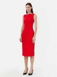 Calvin Klein Sukienka koktajlowa K20K208140 Czerwony Slim Fit. Czerwone sukienki damskie Calvin Klein, bez wzorów, z syntetyku, wizytowe, bez ramiączek. Za 499.99 zł.