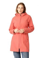 Ilse Jacobsen Płaszcz przeciwdeszczowy w kolorze koralowym rozmiar: 44. Czerwone płaszcze damskie Ilse Jacobsen, m, bez wzorów, bez kaptura. Za 217.99 zł.