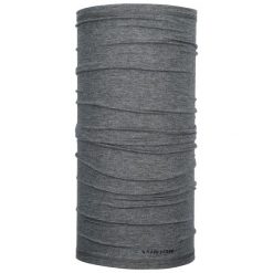 Komin na szyję wielofunkcyjny Viking Globe, z przędzy bambusowej i wełny Merino. Szare kominy damskie Viking, bez wzorów, z materiału. Za 89.99 zł.