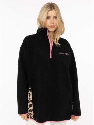 Zwillingsherz Bluza polarowa "Leo" w kolorze czarnym rozmiar: L. Czarne bluzy damskie Zwillingsherz, l, bez wzorów, z polaru, bez kaptura. Za 209.95 zł.