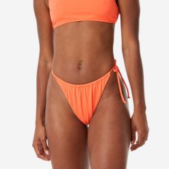 Dół kostiumu kąpielowego damski Roxy Tie Side Cheeky. Brązowe bikini Roxy, bez wzorów, z tkaniny. Za 69.99 zł.