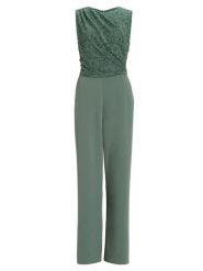 SWING Kombinezon w kolorze zielonym rozmiar: 40. Zielone kombinezony damskie Swing, bez wzorów, z koronki, bez kołnierzyka, bez ramiączek. Za 264.95 zł.