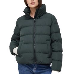 Kurtka GEOX W ANYLLA SHORT PARKA Zielony. Zielone parki damskie Geox, z tkaniny, bez kaptura. Za 487.99 zł.