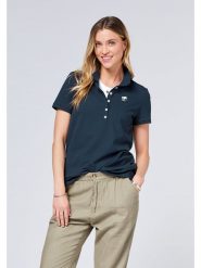 Polo Sylt Koszulka polo w kolorze granatowym rozmiar: XL. Niebieskie bluzki damskie Polo Sylt, xl, bez wzorów, bez kołnierzyka, bez ramiączek. Za 87.81 zł.