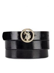 U.S. Polo Assn. Pasek AIUXT2564WAJ Czarny. Czarne paski damskie U.S. Polo Assn., bez wzorów, ze skóry. Za 129.99 zł.