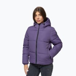 Kurtka zimowa damska Pitbull Vista Quilted Hooded. Fioletowe kurtki damskie PITBULL, na zimę, xs, bez wzorów, z poliamidu, bez kaptura. Za 229.99 zł.