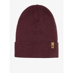 Czapka zimowa Fjallraven Classic Knit Hat - dark garnet. Czerwone czapki damskie Fjällräven, na zimę, bez wzorów. Za 188.99 zł.