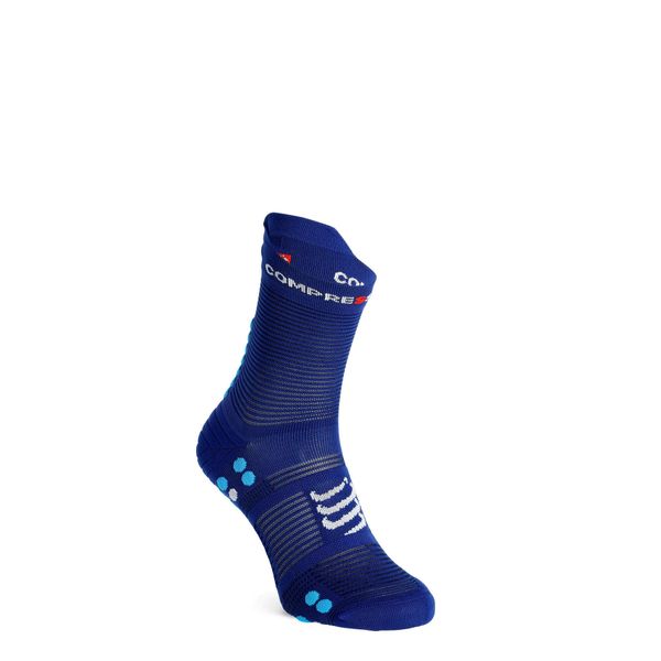 Skarpety do biegania Compressport Pro Racing Socks v4.0 Run High. Niebieskie skarpetki damskie Compressport, bez wzorów. Za 93.99 zł.