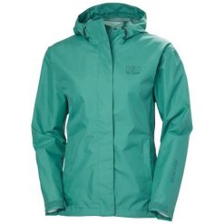 Damska kurtka wodoodporna Helly Hansen Seven J. Zielone kurtki damskie Helly Hansen, l, bez wzorów, z poliesteru, bez kaptura. Za 488.50 zł.