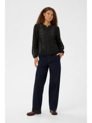 Cream Bluzka w kolorze czarnym rozmiar: 42. Czarne bluzki damskie Cream, bez wzorów, z koronki, bez kołnierzyka, bez ramiączek. Za 125.85 zł.