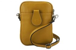 Listonoszka etui skórzane BARBERINI'S c. żółte 887-43. Żółte shopper bag Barberinis, bez wzorów, ze skóry, na ramię, małe, bez dodatków. Za 119.99 zł.